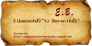 Eibenschütz Bereniké névjegykártya